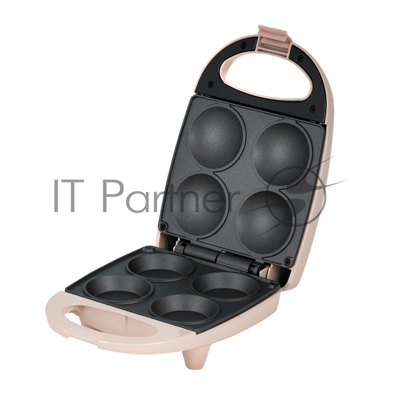 Прибор для выпечки кексов GALAXY LINE GL 2982, персиковый, с несъемными пластинами, 650 Вт, антипригарное покрытие рабочей поверхности, теплоизолированный корпус, противоскользящие ножки, легкая очистка, индикатор нагрева