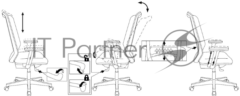 Кресло Бюрократ MC-611N черный TW-01 Neo Black сетка/ткань крестовина пластик
