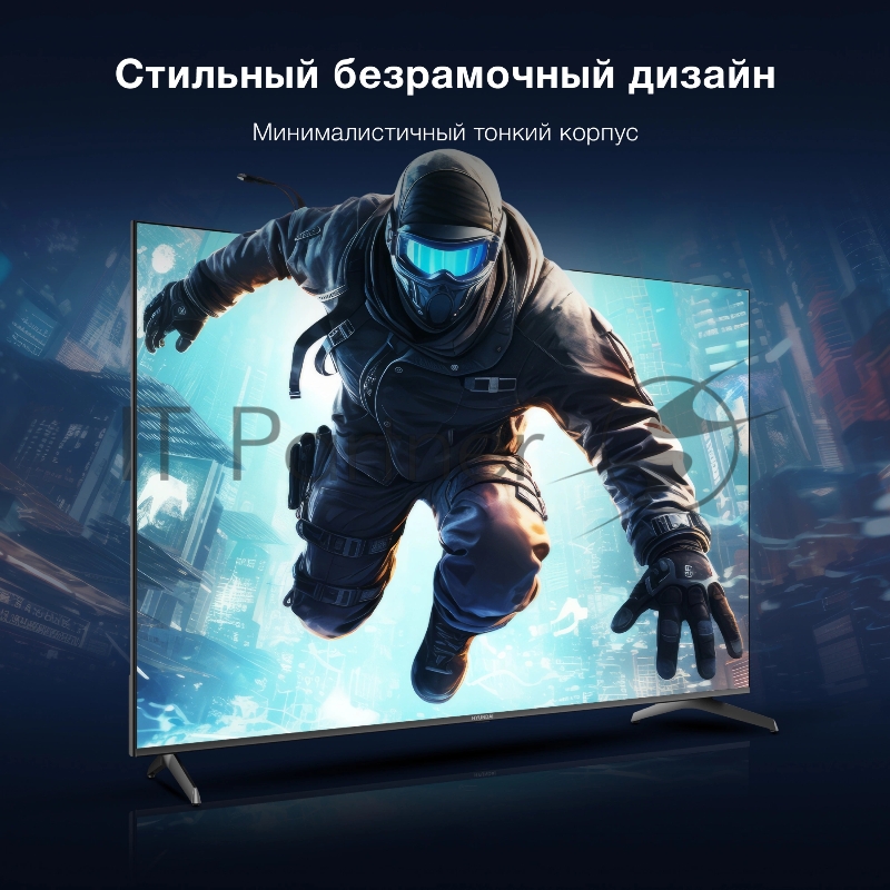 Телевизор LED Hyundai 75 H-LED75BU7009 Android TV Frameless черный 4K Ultra HD 60Hz DVB-T DVB-T2 DVB-C DVB-S DVB-S2 USB WiFi Smart TV