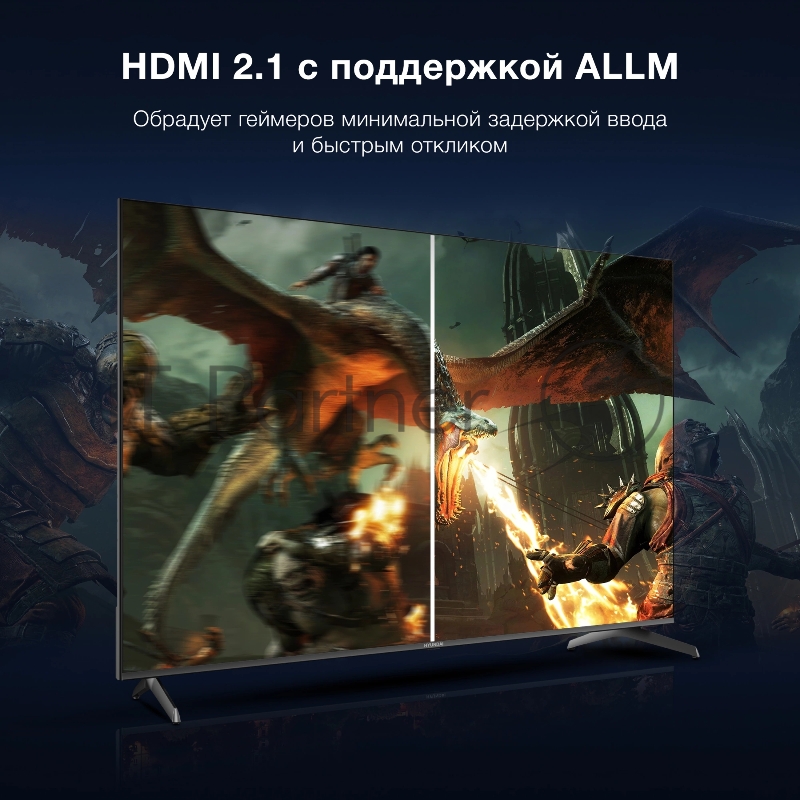 Телевизор LED Hyundai 75 H-LED75BU7009 Android TV Frameless черный 4K Ultra HD 60Hz DVB-T DVB-T2 DVB-C DVB-S DVB-S2 USB WiFi Smart TV