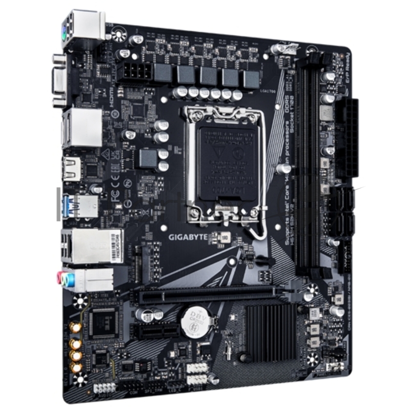 Материнская плата GIGABYTE H610M S2H, LGA1700, H610, 2*DDR5, 4*SATA, 1*M.2, 2*USB 3.2, 4*USB 2.0, 1*PCIx16, 1*PCIx1, D-Sub+HDMI+2*DP, mATX