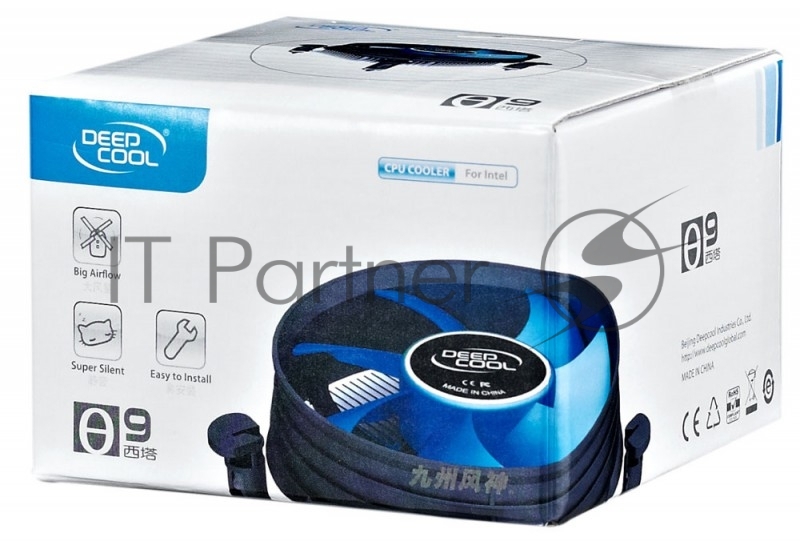 Кулер Deepcool THETA 9 {Soc-1150/1155/1156, 3pin, 23dB, Al, 82W, 269g, push-pin, low-profile}