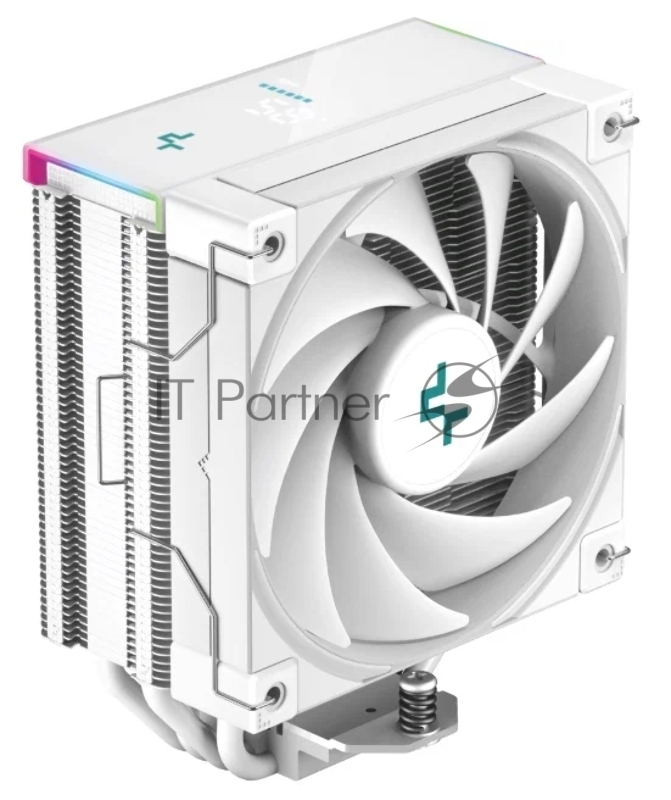 Кулер DEEPCOOL AK400 DIGITAL WH LGA1700/1200/115X/AM5/AM4 (18шт/кор, TDP 260W, PWM, Fan 120mm, 4 тепл. трубки, ARGB, белый) RET