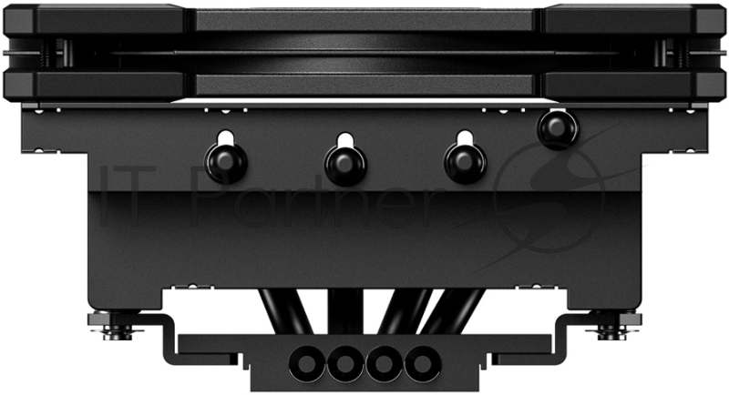 Кулер для процессора ID-COOLING IS-65-XT BLACK LGA1700/1200/115X/AM5/AM4 низкопрофильный высота 65mm (18шт/кор, TDP 125W, PWM, 4 тепл.трубок + медная база, FAN 120mm, черный) BOX