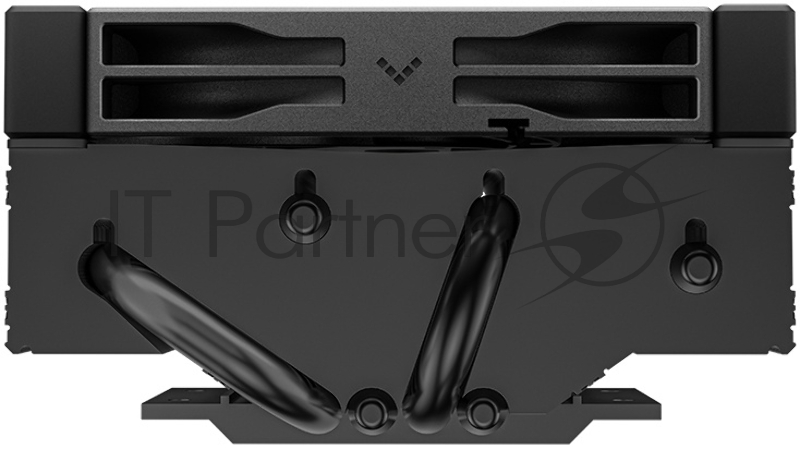 Кулер для процессора DEEPCOOL AN400 BLACK LGA1700/1200/115X/AM5/AM4 низкопрофильный 52,5 mm (27шт/кор, TDP 150W, PWM, Fan 120mm, 4 тепл. Трубок, Copper Base, White LED, черный) RET