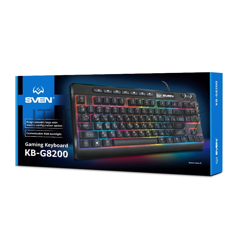 Клавиатура Sven KB-G8200 игровая (95кл, ПО, RGB-подсветка)