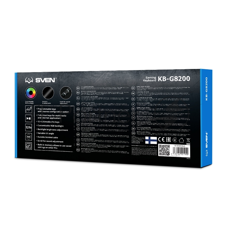Клавиатура Sven KB-G8200 игровая (95кл, ПО, RGB-подсветка)