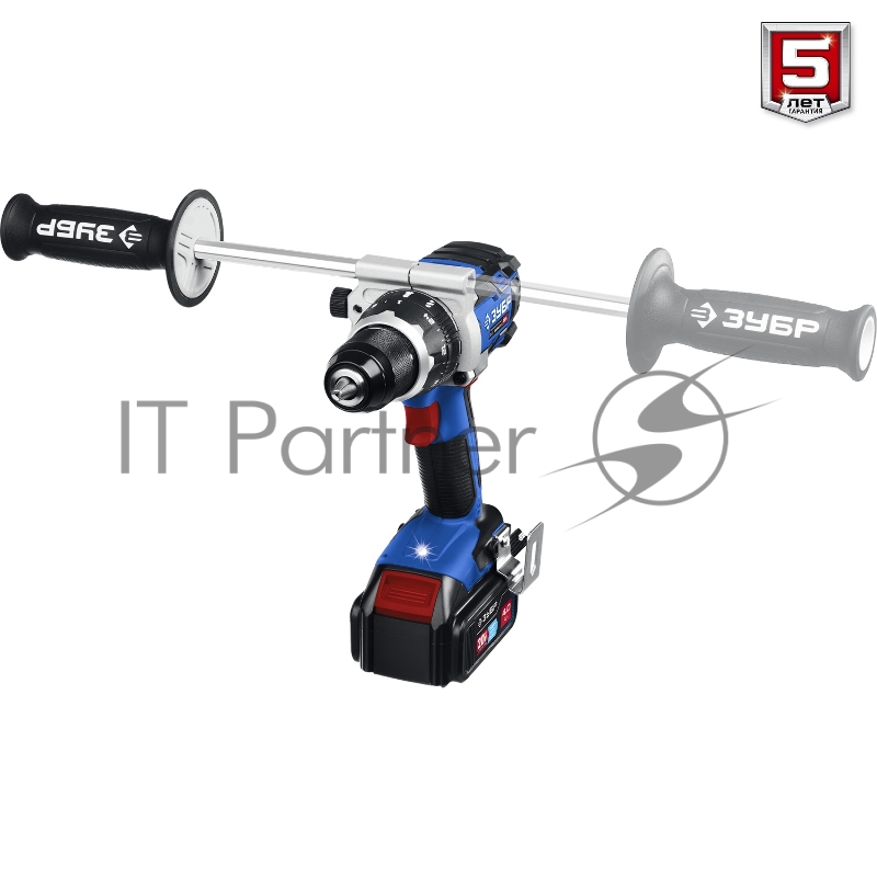 Бесщеточная дрель-шуруповерт ЗУБР Т7, 20 В, 100 Н·м, 2 АКБ (4 А·ч), кейс, Профессионал (DB-211-42)