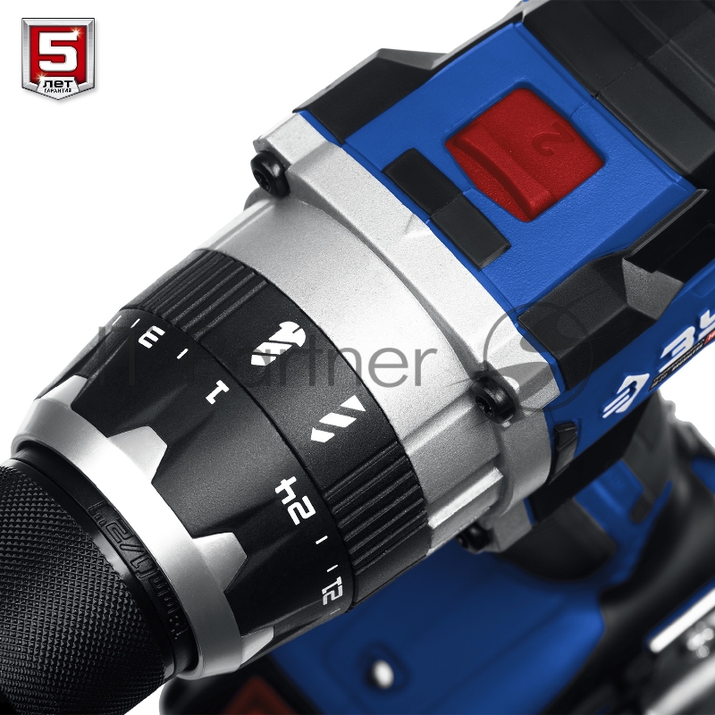 Бесщеточная дрель-шуруповерт ЗУБР Т7, 20 В, 100 Н·м, 2 АКБ (4 А·ч), кейс, Профессионал (DB-211-42)