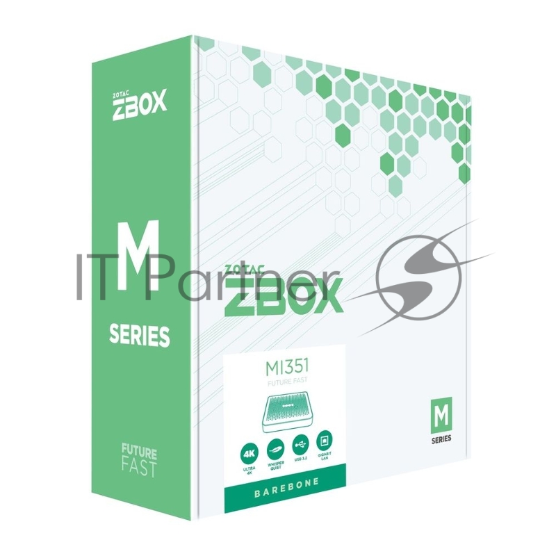 Платформа системного блока с ЦПУ Zotac ZOTAC ZBOX MI351, Barebone, Intel N100, WIFI, BT, EU PLUG 1x DDR5-4800 SODIMM, M.2 SSD SLOT, 1x GLAN, DP/HDMI