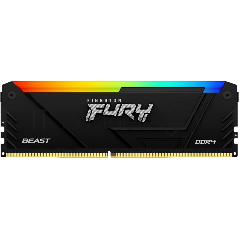 Память DDR4 4x32GB 3200MHz Kingston KF432C16BB2AK4/128 Fury Beast Black RGB RTL Gaming PC4-25600 CL16 DIMM 288-pin 1.35В dual rank с радиатором Ret