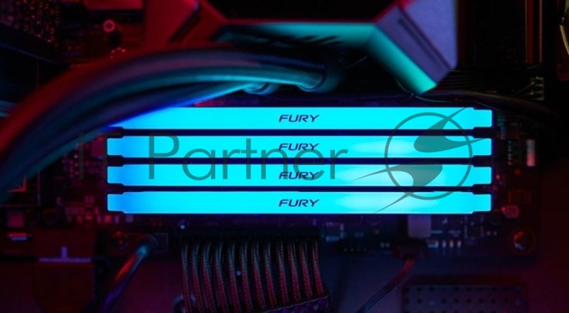 Память DDR4 4x8GB 3200MHz Kingston KF432C16BB2AK4/32 Fury Beast RGB RTL Gaming PC4-25600 CL16 DIMM 288-pin 1.35В dual rank с радиатором Ret