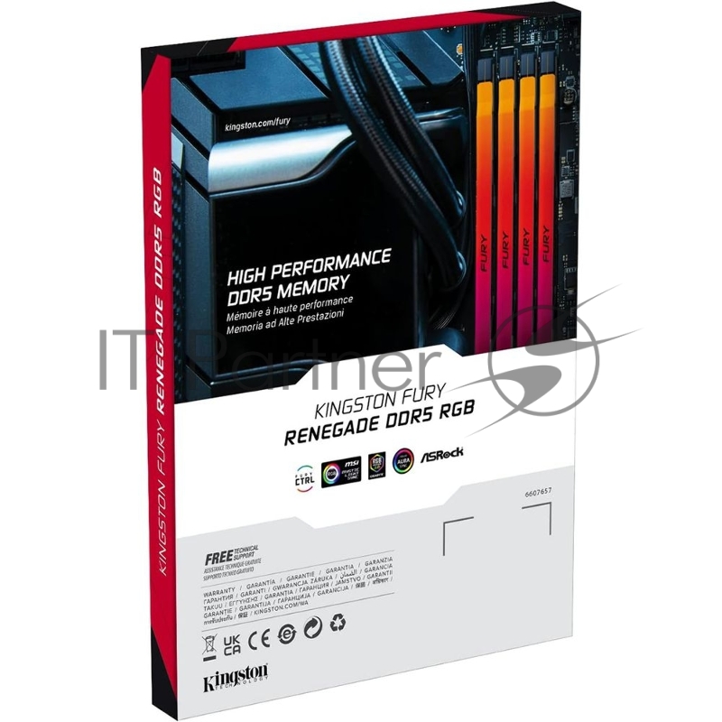 Память DDR5 2x24GB 7200MHz Kingston KF572C38RSAK2-48 Fury Renegade XMP RGB RTL Gaming PC5-57600 CL38 DIMM 288-pin 1.45В kit single rank с радиатором Ret