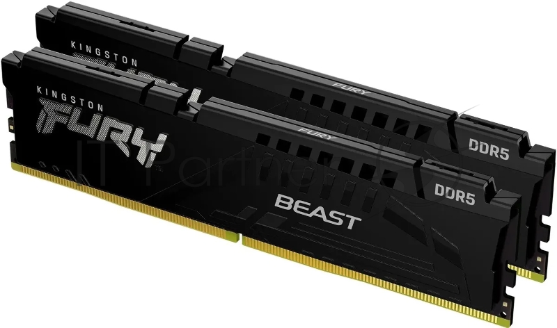 Память DDR5 2x32GB 5200MHz Kingston KF552C36BBEK2-64 Fury Beast Black Expo RTL Gaming PC5-41600 CL36 DIMM 288-pin 1.25В kit single rank с радиатором Ret