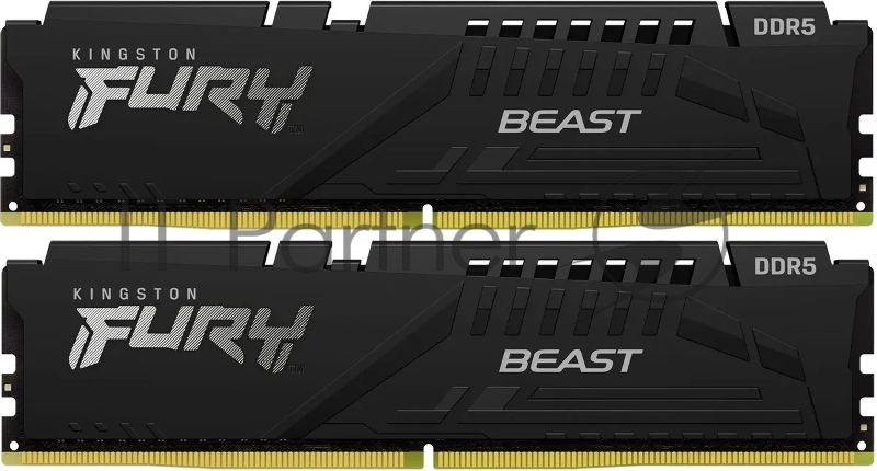 Память DDR5 2x32GB 5200MHz Kingston KF552C36BBEK2-64 Fury Beast Black Expo RTL Gaming PC5-41600 CL36 DIMM 288-pin 1.25В kit single rank с радиатором Ret