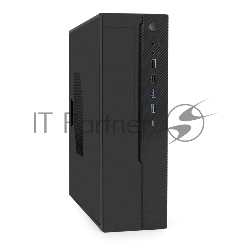 Корпус Desktop ExeGate MI-641-01С (mini-ITX/mATX, без БП, 2*USB+2*USB3.0+TypeC, HD аудио, черный)