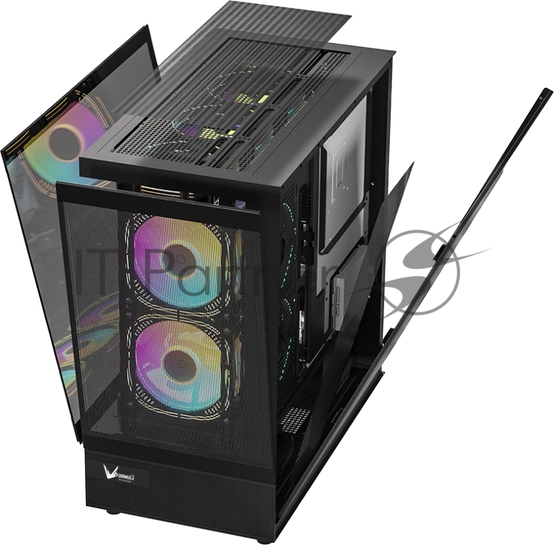 Корпус Formula Crystal Z8 COSMIC черный без БП ATX 3x120mm 5x140mm 1xUSB2.0 1xUSB3.0 1xUSB3.1 audio bott PSU