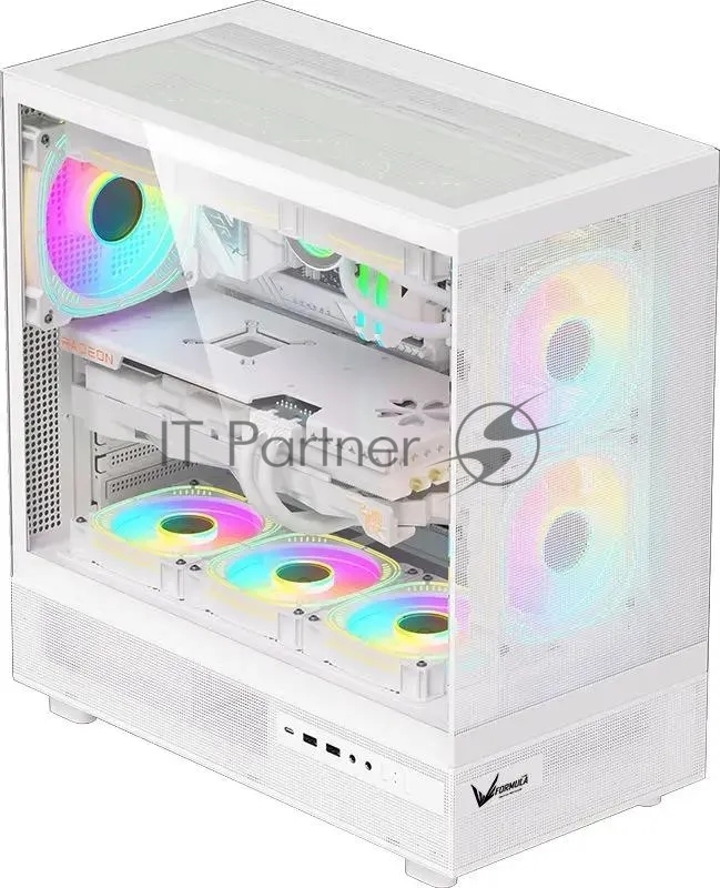 Корпус Formula Crystal Z8 FLOE белый без БП ATX 3x120mm 5x140mm 1xUSB2.0 1xUSB3.0 1xUSB3.1 audio bott PSU