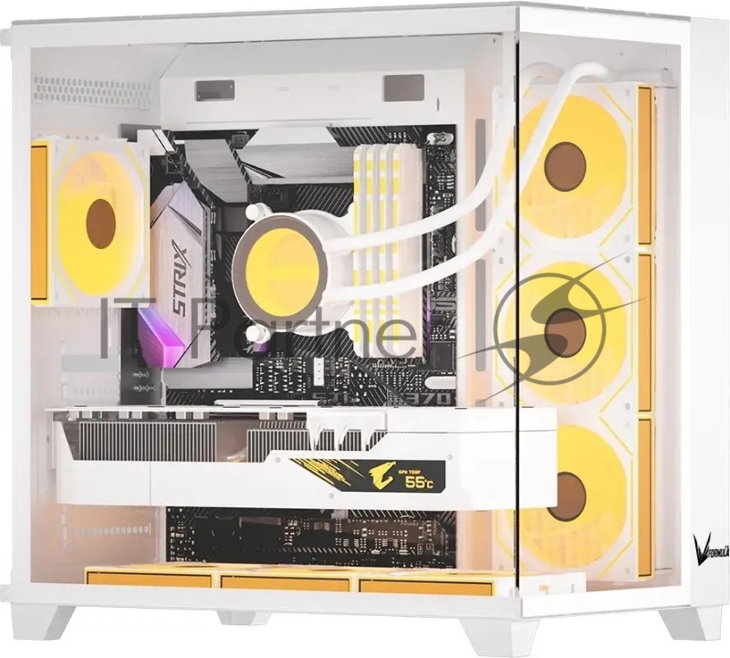 Корпус Formula Crystal Z9 белый без БП ATX 7x120mm 2xUSB3.0 audio bott PSU