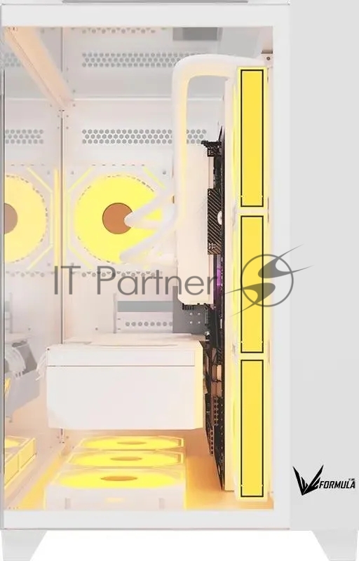 Корпус Formula Crystal Z9 белый без БП ATX 7x120mm 2xUSB3.0 audio bott PSU