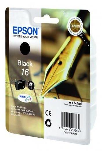 Картридж EPSON 16 черный для WF-2010/WF-2510/WF-2540