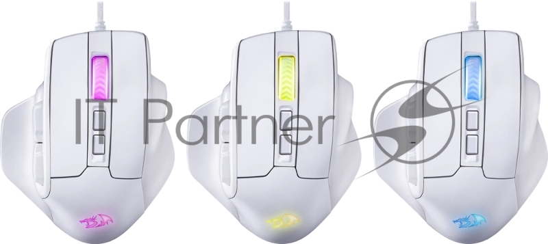 Мышка USB OPTICAL BULLSEYE WHITE RGB 71861 REDRAGON