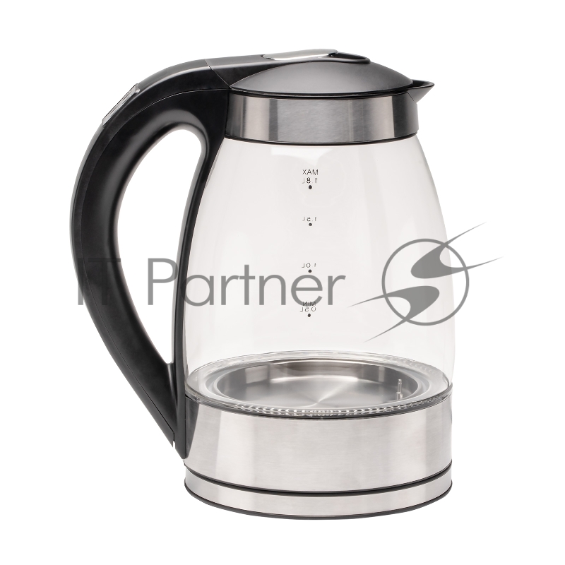 Чайник электрический GALAXY LINE GL 0556, черный, стекло, 2200 Вт, 1,8 л, фильтр из нержавеющей стали AISI 304, LED-подсветка, регулятор температуры нагрева (40-100 °С), функция поддержания температуры, шкала уровня воды, корпус из термостойкого стек