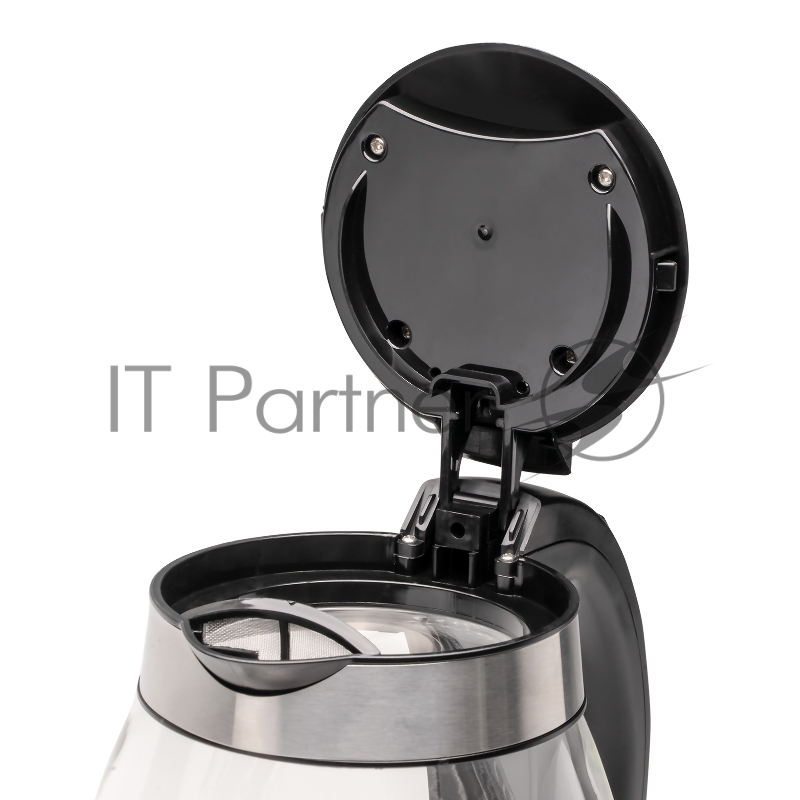 Чайник электрический GALAXY LINE GL 0556, черный, стекло, 2200 Вт, 1,8 л, фильтр из нержавеющей стали AISI 304, LED-подсветка, регулятор температуры нагрева (40-100 °С), функция поддержания температуры, шкала уровня воды, корпус из термостойкого стек