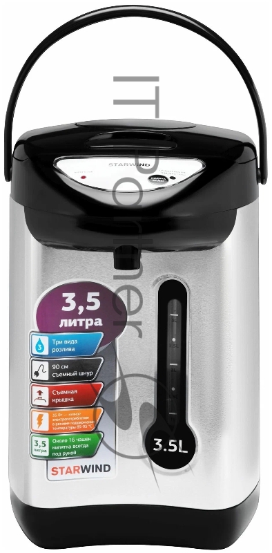 Термопот Starwind STP2830 3.5л. 750Вт серебристый/черный