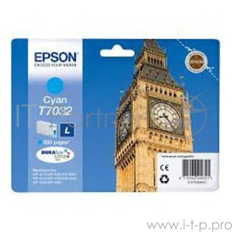 Струйный картридж Epson T7032 Cyan (C13T70324010)