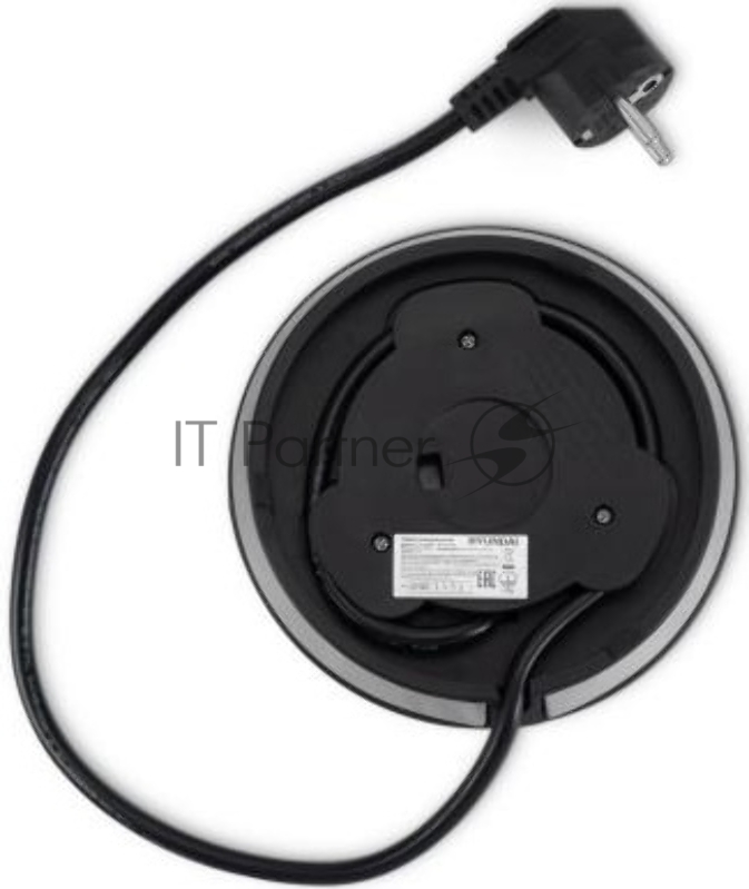 Чайник электрический Hyundai HYK-S8408 1.7л. 2200Вт серебристый матовый/черный (корпус: нержавеющая сталь)