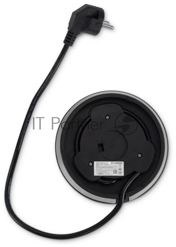 Чайник электрический Hyundai HYK-S9409 1.7л. 2200Вт серебристый матовый/черный (корпус: нержавеющая сталь)