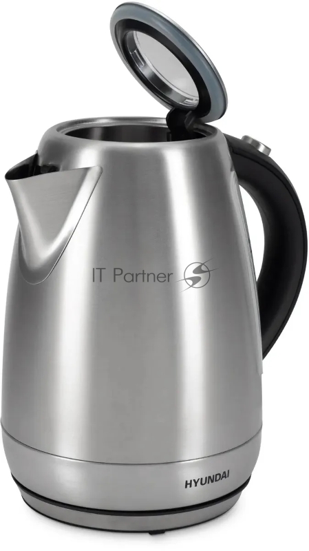 Чайник электрический Hyundai HYK-S9409 1.7л. 2200Вт серебристый матовый/черный (корпус: нержавеющая сталь)
