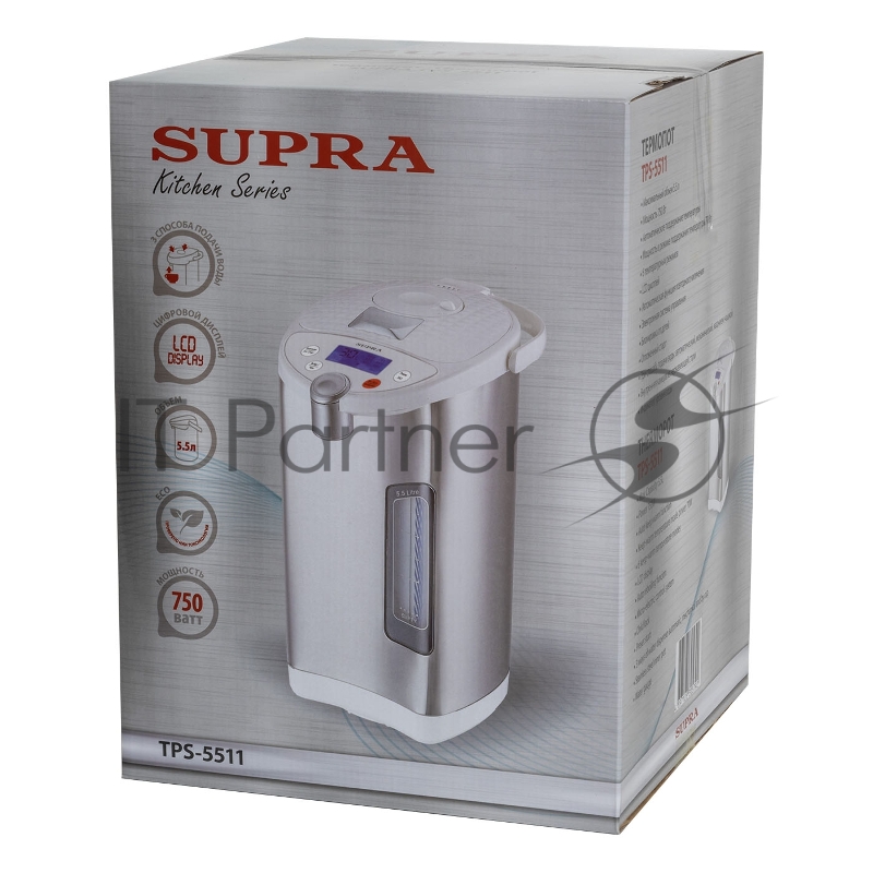 Термопот Supra TPS-5511 5.5л. 750Вт серебристый