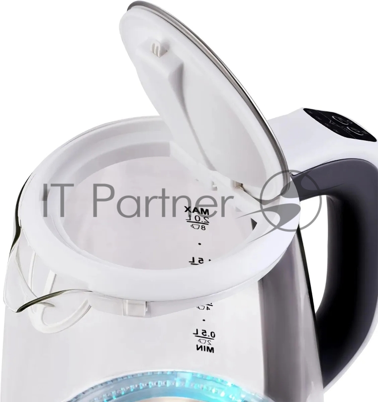 Чайник электрический Hyundai HYK-G8880 2л. 2200Вт серый/серебристый корпус: стекло