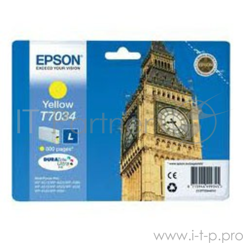 Струйный картридж Epson T7034 Yellow (C13T70344010)