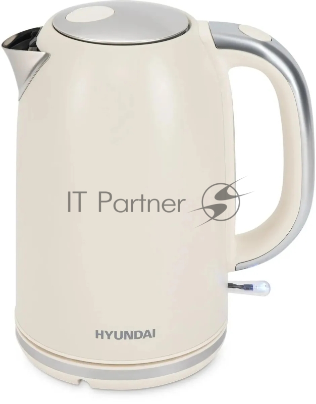 Чайник электрический Hyundai HYK-S9900 1.7л. 2200Вт молочный/серебристый корпус: металл