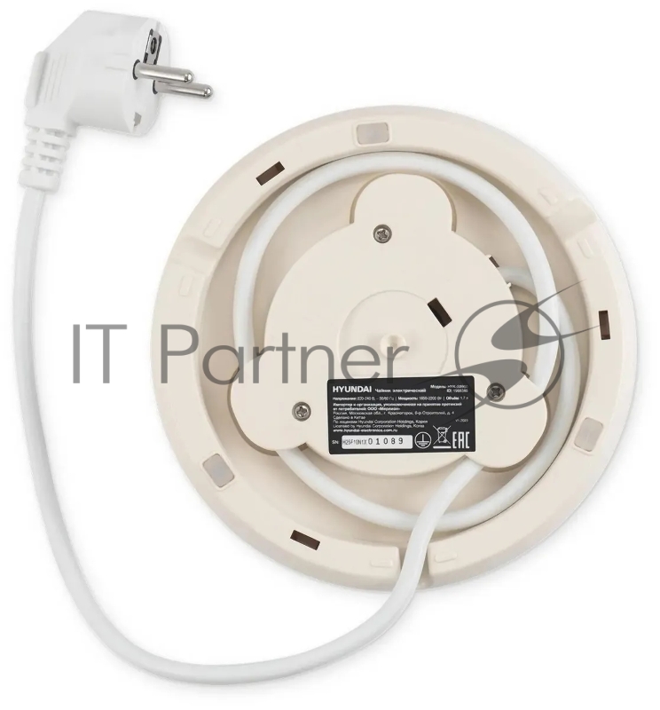 Чайник электрический Hyundai HYK-S9900 1.7л. 2200Вт молочный/серебристый корпус: металл