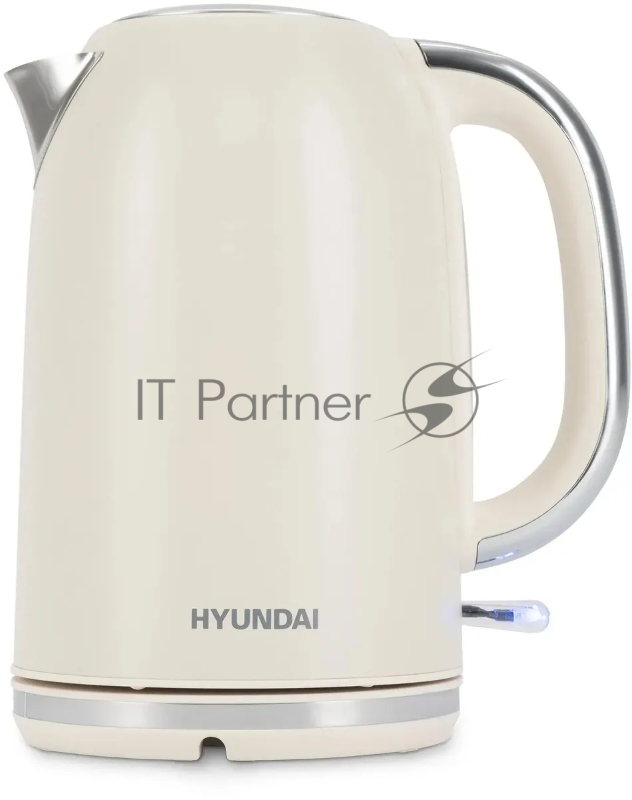 Чайник электрический Hyundai HYK-S9900 1.7л. 2200Вт молочный/серебристый корпус: металл
