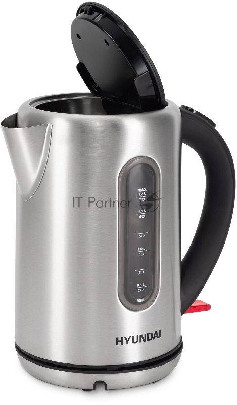 Чайник электрический Hyundai HYK-S9909 1.7л. 2200Вт серебристый матовый/черный корпус: металл