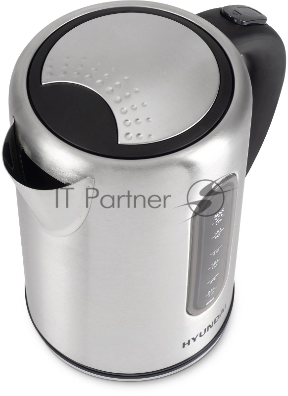 Чайник электрический Hyundai HYK-S9909 1.7л. 2200Вт серебристый матовый/черный корпус: металл