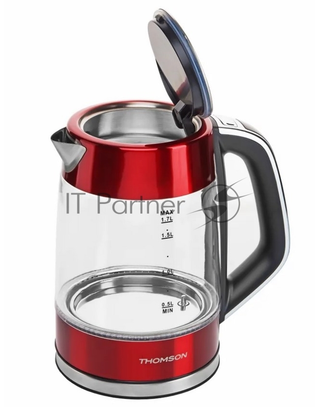 Чайник THOMSON K20ES-2001 GLASS 1.7L RED