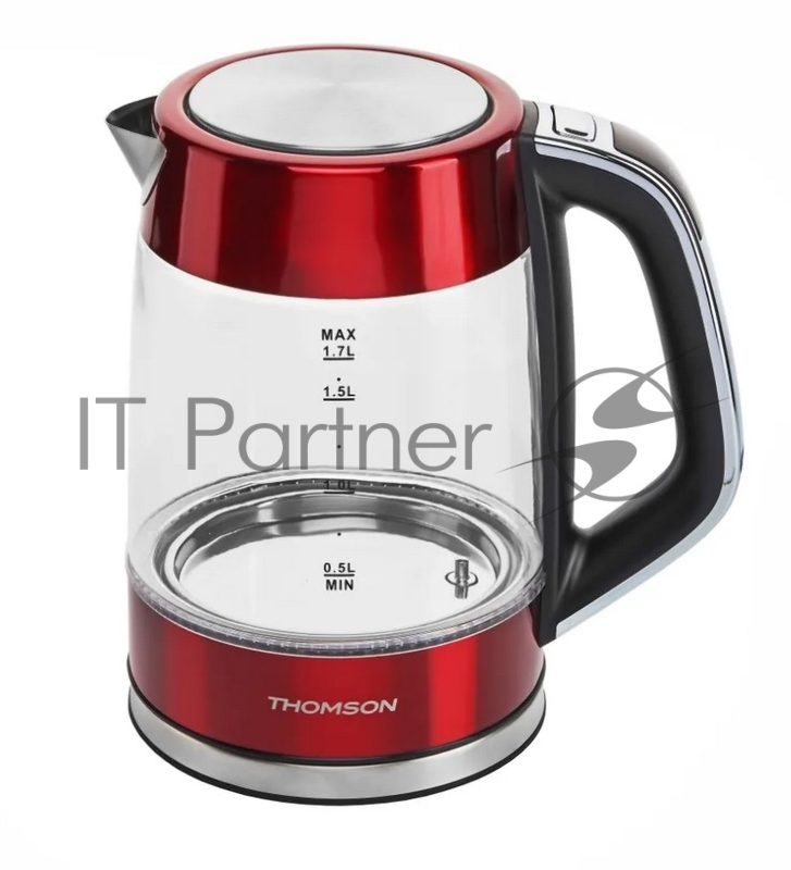 Чайник THOMSON K20ES-2001 GLASS 1.7L RED