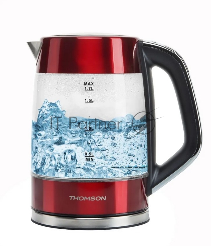 Чайник THOMSON K20ES-2001 GLASS 1.7L RED