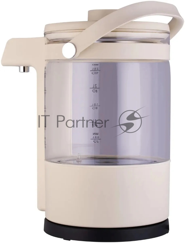 Чайник электрический Hyundai HYK-G7700 2.5л. 2200Вт кремовый/черный корпус: стекло