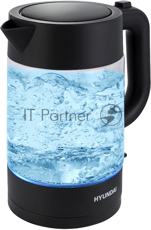 Чайник электрический Hyundai HYK-G7707 1.7л. 2200Вт графит корпус: стекло