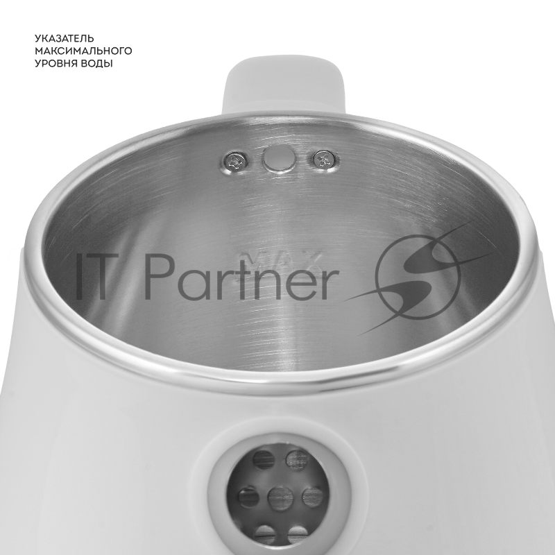 Чайник электрический GALAXY LINE GL 0331, белый, пластик, двойная стенка из нержавеющей стали AISI 304 и пищевого пластика, 2200 Вт, 1,8 л, индикатор работы