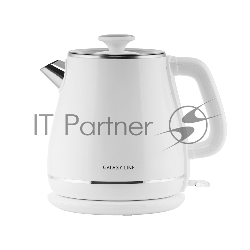 Чайник электрический GALAXY LINE GL 0331, белый, пластик, двойная стенка из нержавеющей стали AISI 304 и пищевого пластика, 2200 Вт, 1,8 л, индикатор работы