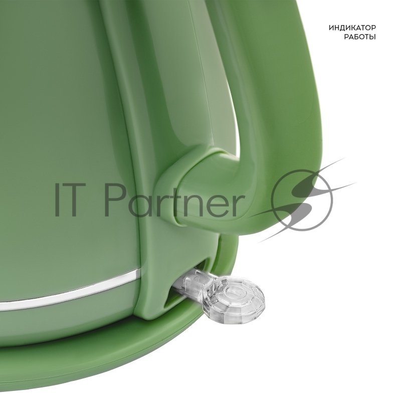 Чайник электрический GALAXY LINE GL 0331, зеленый, пластик, двойная стенка из нержавеющей стали AISI 304 и пищевого пластика, 2200 Вт, 1,8 л, индикатор работы