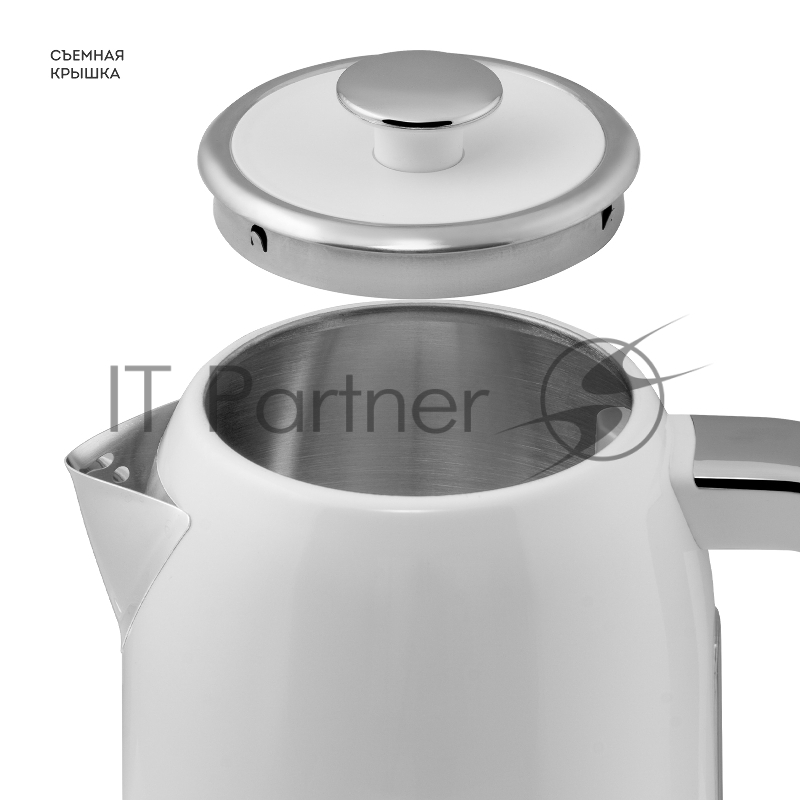 Чайник электрический GALAXY LINE GL 0352, сливочный зефир, металл, 2200 Вт, 1,7 л, корпус из нерж. стали AISI 304, STRIX контроллер, термометр, шкала уровня воды